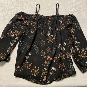 Large Floral Print, Off Shoulder Top